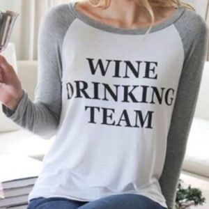 WINE DRINKING TEAM BASEBALL TEE 🍷 ⚾️